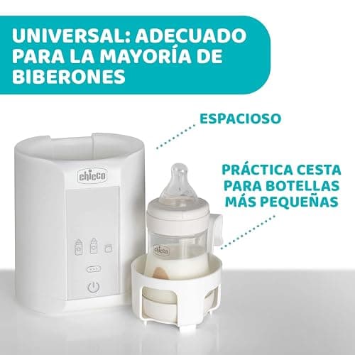 Chicco Calienta Biberones Doméstico, Calentador de Biberones con 2 Programas y Apagado Automático, Calienta a la Temperatura Ideal – Calentador de Alimentos para Bebés, Apto para Tarros, Blanco thumbnail 8
