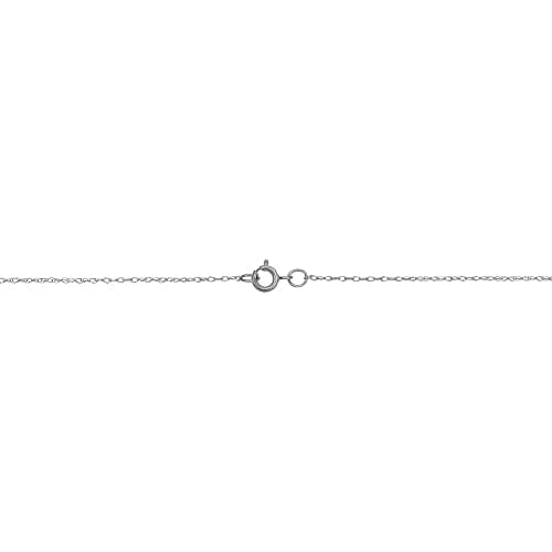 Kooljewelry Womens Classic Rope Chain - 10k White Gold Lightweight Thin Necklace, Polished thumbnail 3