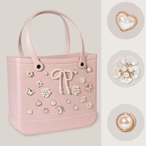 Mon Caramel Resin Beach Bag Accessories Charms,Resin Beach Totes Accessories Inserts,Daisy Flower Bag Charms thumbnail 3
