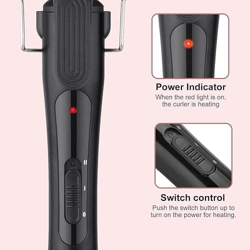 3 Barrel Curling Iron Wand Set Ceramic Hair Curler Beach Waves Hair Waver Crimper Tool for Women 1 Inch 25mm Triple Barrel Fast Heating HairStyling Tools (Black) thumbnail 3