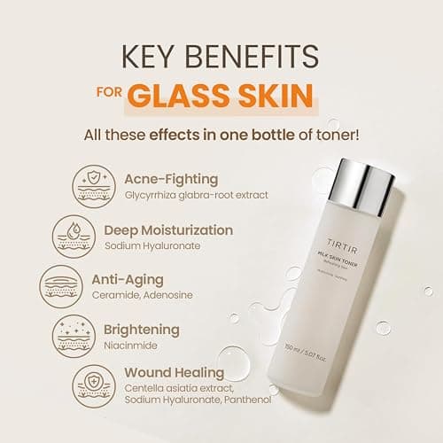 TIRTIR Milk Skin Rice Toner - Deep Moisturizing, Hydrating and Refreshing for face, Niacinamide, Ceramide, Rice Bran Extract, Nature-Oriented Ingredients, Korean Skin Care, Vegan (150ml, Original) - Original - 150 ml (Pack of 1) thumbnail 4