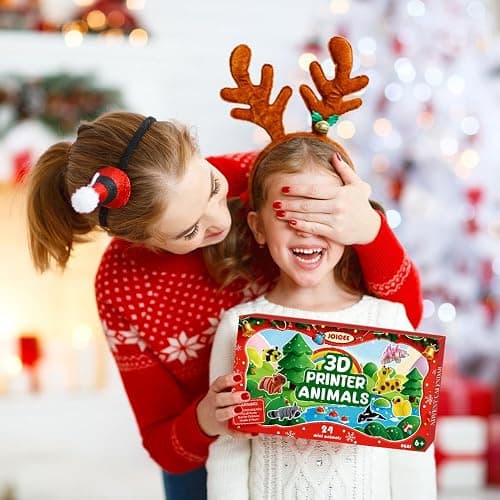 JOICEE 2025 Christmas Advent Calendar with Mini 3D Print Animals, 24 Days Mini Animal Figurines Toys Set Xmas Articulated Flexible Fidget Gifts for Kids Boys Girls Christmas Party Favors thumbnail 7