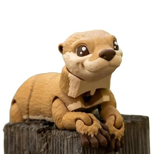 GemmiCho 3D Printed Animals, 5.7" Sea Otter Toy, 3D Printed Ottor for Stress Relief, Easter Eggs Sea Otter Figurines, Easter Basket Stuffers Toys for Boys Kids Teen 5-7 4-6 8-12 (Otter Toy) thumbnail 8