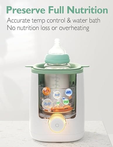 Momcozy Baby Bottle Warmer for Breast Milk Formula Food, Fullest Nutrients Preserved, Fast Heat, Night Light for Nighttime Breastfeeding, One-Touch Easy Use, Newborn Essentials Supplies Gift for Mom thumbnail 3
