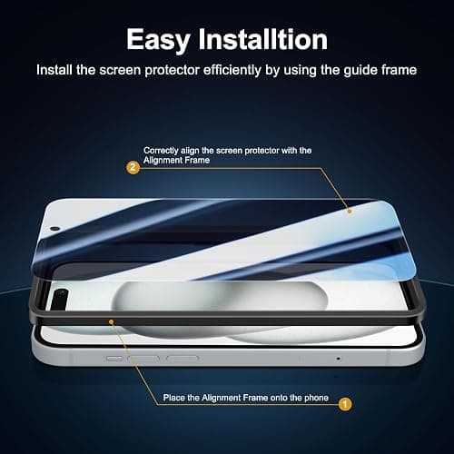 NEW'C 3 Pack Privacy for iPhone 16, iPhone 15 Screen Protector (6.1 inches), Anti-Spy Tempered Glass Film,Enhanced 28-Degree Privacy Angle with easy installation tool included thumbnail 5