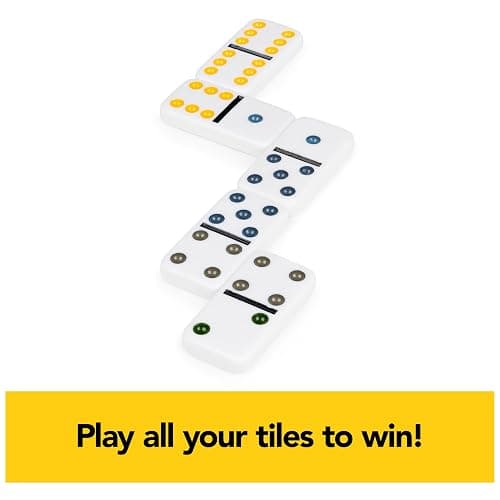 Spin Master Games Mexican Train Dominoes Set in Metal Case Classic Game thumbnail 7