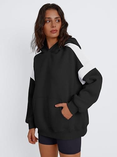 Trendy Queen Womens Oversized Hoodies Color Block Fall Fashion 2025 Casual Long Sleeve Sweatshirts Y2k Winter Clothes thumbnail 3