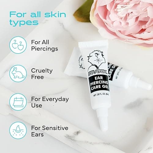 Studex Ear Piercing Care Gel – Ear Piercing Aftercare Gel with Soothing Aloe Extract to Protect Skin & Promote Recovery, Safe for Sensitive Skin (Pack of 2)… thumbnail 7