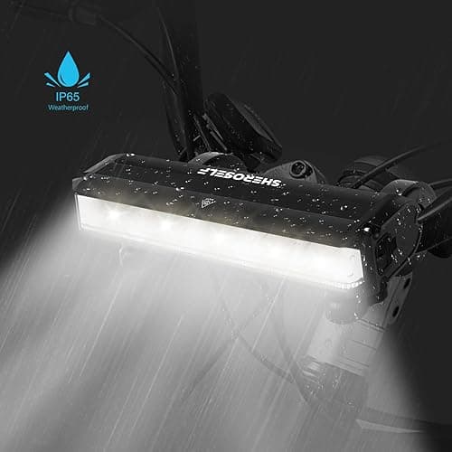 SHEROSELF Super Bright 6 LED Bike Lights - 5 Lighting Modes, IPX5 Waterproof, Type-C Rechargeable Bicycle Headlight - Perfect for Adult Kid Mountain Road Commuter Cycling Night Riding thumbnail 3