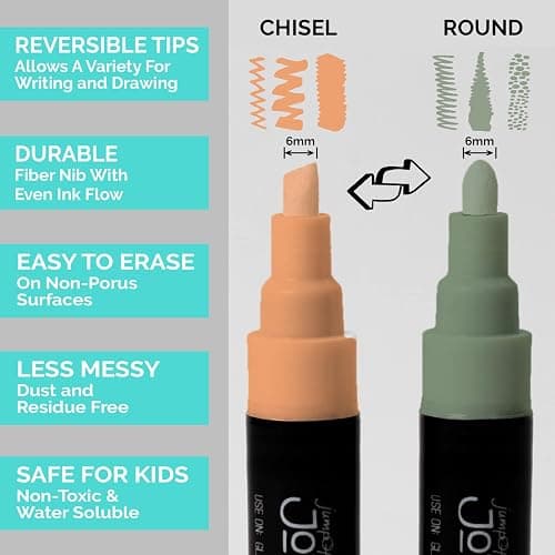 JumpOff Jo – Liquid Chalk Markers – Reversible Chisel and Round Tip – Multi Color (48) thumbnail 2