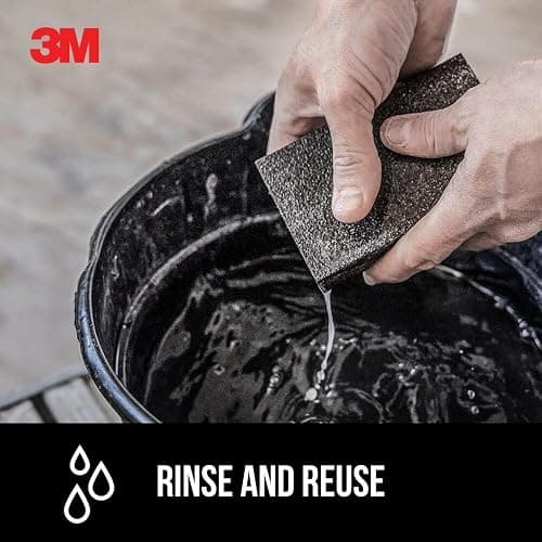 3M Drywall Sanding Sponge, Fine/Medium Grits, Dual Grit Block, Medium Grit to Remove, Fine Grit to Smooth, Ideal for Sanding and Smoothing of Joint Compounds, 2-5/8 in x 3-3/4 in (9095DC-NA) thumbnail 5