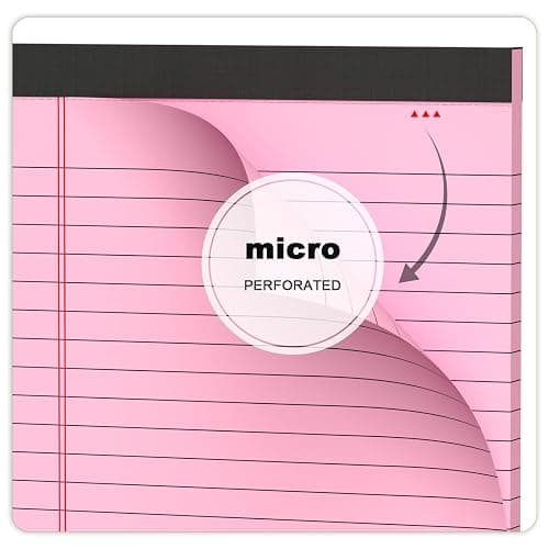 AILZFEI Pink Purple Small Legal Pad 5 x 8 College Ruled Color Legal Pads Paper Notepads 6 Pack Sturdy Back Writing Pads 5 x 8 Note Pads Perforated Narrow Ruled Pads of Paper thumbnail 6