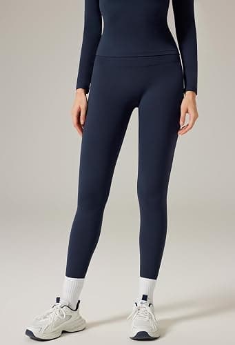 RXRXCOCO Slim Fit Workout Sets for Women 2 Piece Hidden Scrunch Leggings Long Sleeve Yoga Tops Matching Set Gym Outfits thumbnail 6