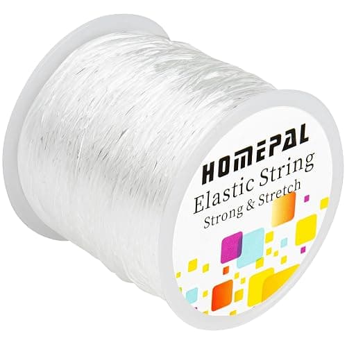 Homepal 1mm Elastic String for Bracelets, Clear Elastic String Elastic Cord for Jewelry Making, Crystal Jewelry String for Bracelets, Necklaces, Beading and Crafts 100m/roll - Image 1