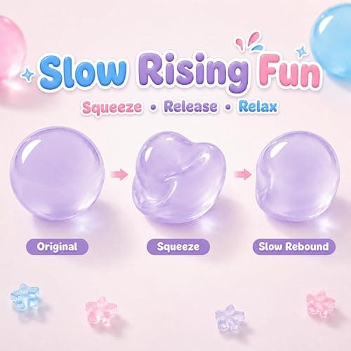 4 PCS Coconut Oil Squishy Stress Ball for Adults, Slow Rising Squishy Fidget Toys, Sensory Fidget Toys for Study Work,Soft Stress Relief Toy thumbnail 8