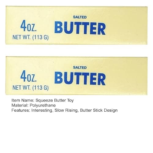 Butter Stick Slow Rising Squishy Toy, PU Salted Butter Squeeze Fidget Toy for Stress Relief Hand Relax for Office School (1) thumbnail 9
