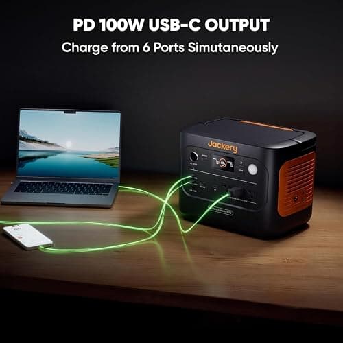 Jackery Explorer 1000 v2 Portable Power Station,1070Wh LiFePO4 Battery,1500W AC/100W USB-C Output, 1 Hr Fast Charge, Solar Generator for Camping,Emergency, RV, Off-Grid Living(Solar Panel Optional) thumbnail 9