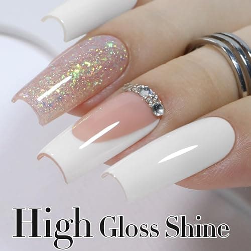 Double Rhythm 15ML Gel Nail Polish Pure Sheer Same Color Same Bottle Soak Off Gel Polish Art Manicure Salon DIY at Home for Women (White-A1093) thumbnail 7