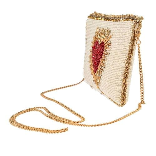 Mary Frances Heart Burst Beaded Crossbody Cell Phone Bag Clutch Novelty Evening Purse, Multicolor thumbnail 5