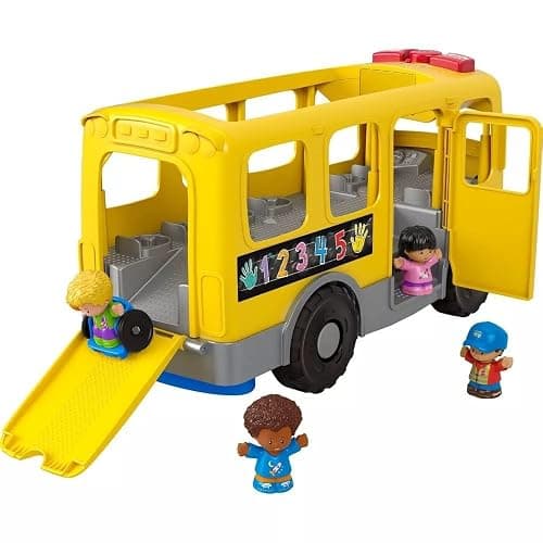 Fisher-Price Little People Toddler Learning Toy, Big Yellow Bus Musical Pull-Along Vehicle for Pretend Play Kids Ages 1+ Years thumbnail 4