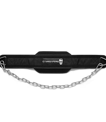 Gymreapers Dip Belt With Chain For Weightlifting, Pull Ups, Dips - Heavy Duty Steel Chain For Added Weight Training thumbnail 3