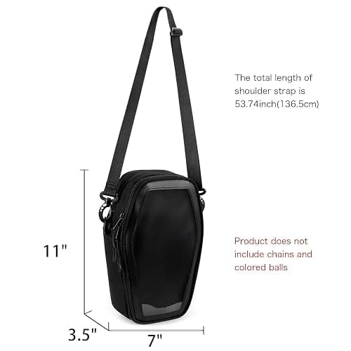 STEAMEDBUN Ita Coffin Purse with Insert Gothic Crossbody Bag for Halloween thumbnail 4