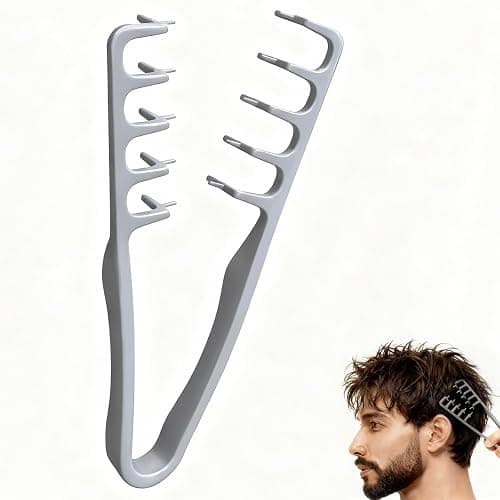 Texture Comb for Men & Women, Root-Lifting Hair Shaping Tool with Wide Spacing Teeth, Lightweight ABS Grip for Fringe Control and Natural Layer Definition (Gray) - Image 1