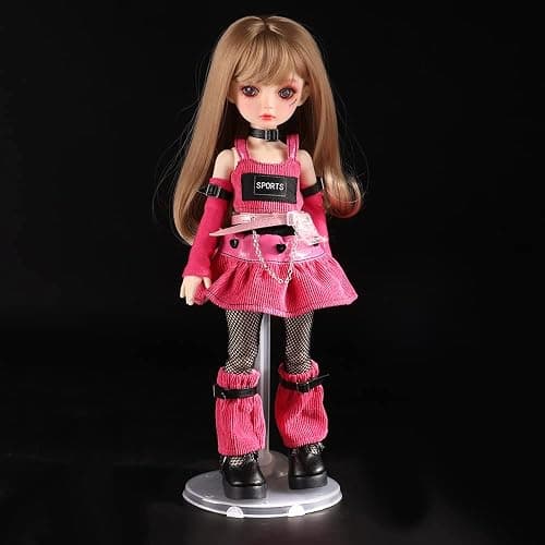 UCanaan 10 Pcs Doll Stands Display Holder for 11.5 Inch Dolls White Transparent Model Support Frame Prop Up Girl Dolls Suitable for 11.8’’ 1/6 Dolls Accessories thumbnail 8
