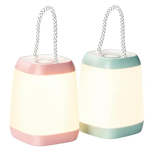 HOKOILN 2-Pack LED Camping Lights Battery Powered Portable Tent Lantern | 3 modes, portable night light, battery powered, tent, hiking, emergency, backpacking, indoor, outdoor Reading - Image 1