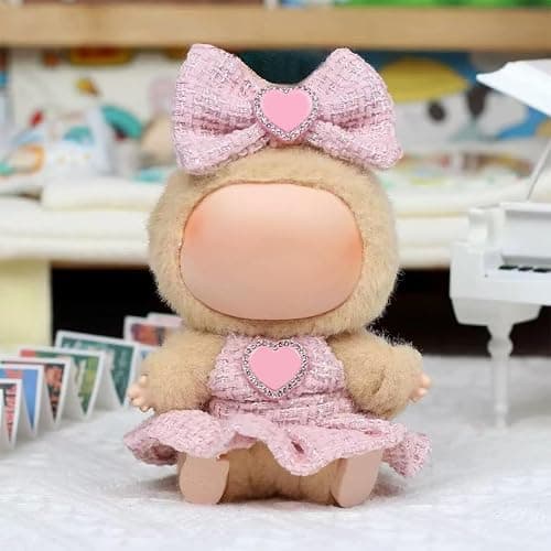 Doll Clothes, Luxury Chic Style Set for 5.91"-6.69" Dolls, Premium Fashion Doll Outfit with Accessories, Pink Dresses + Plaid Bow, Just Clothes thumbnail 3