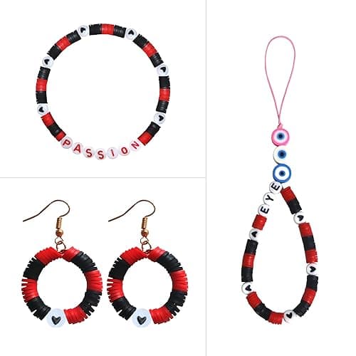 YMSDZHL 6000+PCS Clay Beads Bracelet Making Kit,24 Color DIY Flat Preppy Beads for Friendship Jewelry Making,Polymer Heishi Beads with Charms Gifts for Teen Girls Crafts for Ages 4-12 thumbnail 10