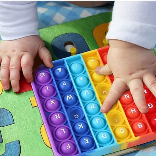 AK-SHIP 2 in 1 Fidget Toys, ABC Learning and Educational Toys, Poppers Fidget Toys,AK-SHIP Stress Relief, Autism Sensory Toys [26 Letters on One Side | Numbers 1-30 on The Other Side] (1 Pack) thumbnail 5