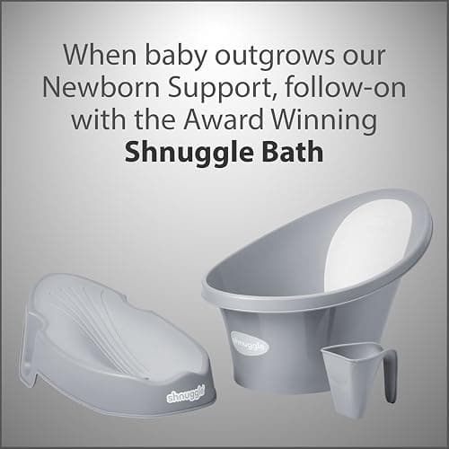 Shnuggle | Newborn Baby Bath Support | Ergonomic Soft-Touch Seat | Lightweight Non-Slip Base | Compact | Perfect for Babies up to 6 Months thumbnail 10