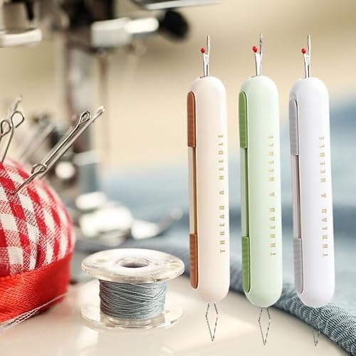 2024 Upgrade 2 in 1 Needle Threader Seam Ripper, Needle Threaders Seam Rippers for Sewing, Needle Threading and Seam Kit Seam Ripper Tool for Elderly and Sewing Enthusiasts（Pink） thumbnail 8