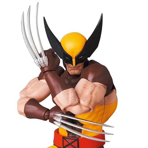 Lingtoolator MAFEX No. 138 Wolverine (BROWN COMIC Ver.) Total Height: Approx. 5.7 inches (145 mm), Painted Action Figure thumbnail 11