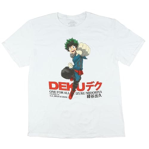 Bioworld My Hero Academia Shirt Men's Izuku Midoriya Punch Short Sleeve Graphic Tee - Image 1