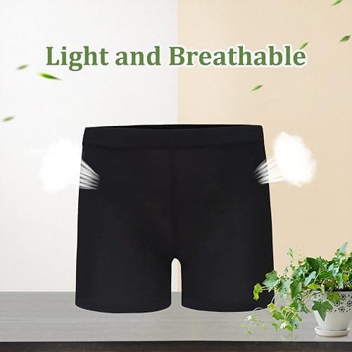 Girls Safety Shorts Under Dress Dance Tights Biker Soft Cotton Thin Pants for Toddler Girls Aged 2-10 thumbnail 5