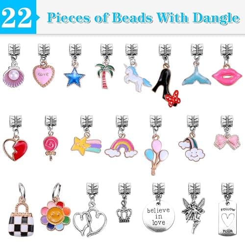 AIPRIDY 150 Pieces Charm Bracelet Making Kit,Unicorn Mermaid Crafts Gifts Set Can Inspires Imagination and Creativity,Jewelry Making Kit Perfect Gifts for Girls 5-12 Years Old (150 Pieces) thumbnail 3