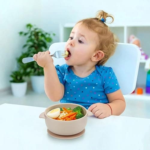 PandaEar 3 Pack Baby Bowls with Suction| Stay Put Silicone Food Bowl for Babies Kids Toddlers Infants| Food Grade Soft Safe BPA-Free Silicone (Multi-Color) thumbnail 2
