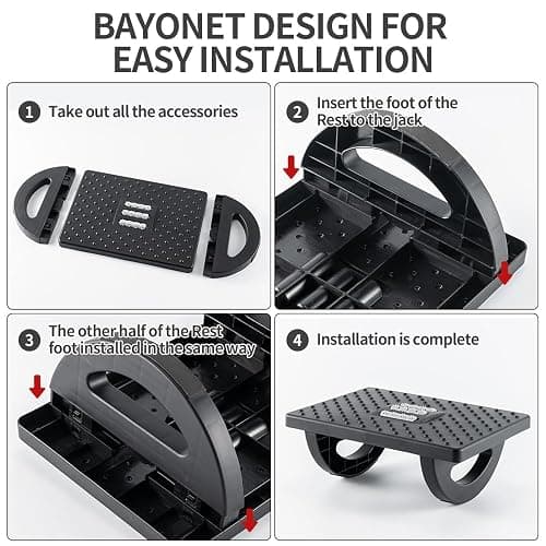 CasaZenith Foot Rest for Under Desk at Work - Ergonomic Foot Stools for Under Office Desk - Rocking Footrest with Roller Massager - Leg Rest for Chair, Computer Gaming - Promote Leg Circulation thumbnail 7