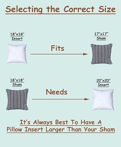 Pillowflex Premium Polyester Throw Pillow Insert - 18x18 - Ultra Soft Small Square Throw Pillow, Couch Sham, Lumbar, Back, Sofa - Machine Washable - Decorative Accent Form - 1 Soft Pillow thumbnail 2