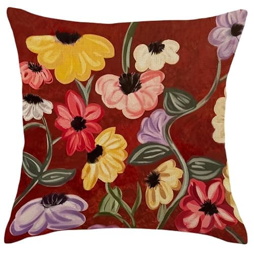 Bzelkry Flower Pillow Cover, Surprise Song Piano Floral Inspired Throw Pillow Covers, Fans Merch Birthday Gifts 18x18 Inches - Image 1