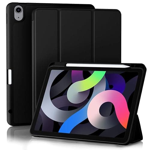 Akkerds Compatible with iPad Air 11 Inch Case 7th/6th Generation (M3/M2) 2025/2024, for iPad Air 5th/4th Generation Case 10.9 Inch 2022/2020 with Pencil Holder[Auto Sleep/Wake], Black - Image 1