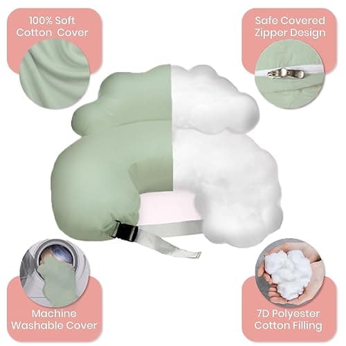PILLANI Nursing Pillow, Breastfeeding Pillows for Enhanced Safety & Comfort for Mom & Baby, Removable Cotton Cover, Adjustable Waist Strap, Breastfeeding Essentials, Baby Registry Search thumbnail 9