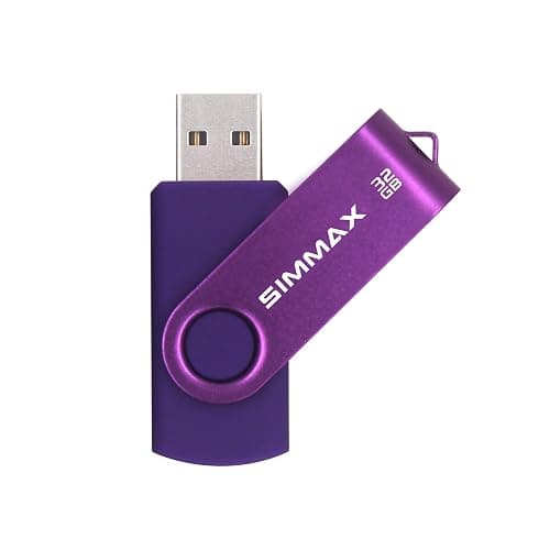 SIMMAX 32GB Memory Stick USB 2.0 Flash Drives Swivel Thumb Drive Pen Drive (32GB Purple) thumbnail 3