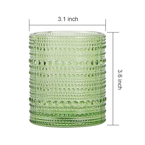Tonxus Toothbrush Holders for Bathrooms,Glass Toothbrush Holder,10oz Bathroom Tumbler and Mouthwash Cup,Bathroom Storage Cup for Tooth Brush,Toothpaste and Makeup Brush (Green) thumbnail 3
