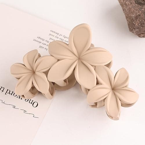 4Pcs Flower Hair Clips for Women Hair Claw Clips Set Nonslip Strong Hold Thick Thin Curly Hair thumbnail 6