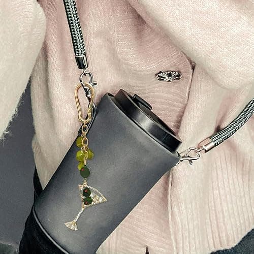 Madison Tyler Western Cowboy Boots Cherry Bow Bubble Tea Strawberry Cute Keychain | Bag Charms for Handbags Purse Charms - Martini Olives thumbnail 6