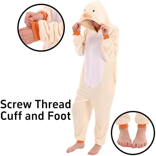 COSUSKET Snug Fit Unisex Adult Onesie Pajamas, Flannel Cosplay Animal One Piece Halloween Costume Sleepwear Homewear thumbnail 6