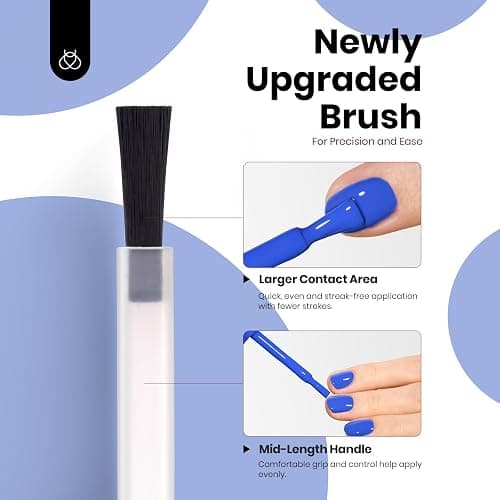 Beetles Blue Gel Polish - Hema Free Abyss Halo Blue Gel Nail Polish, Soak off UV Led Lamp Summer Nails Art Colorful Bottle Manicure for Women thumbnail 7